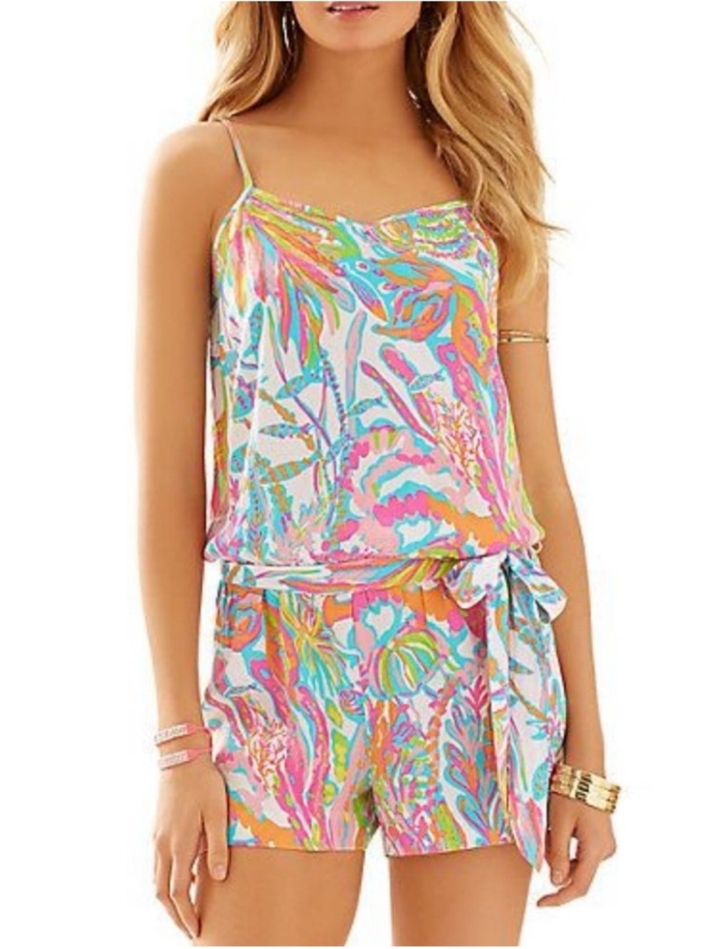 Lilly Pulitzer Deanna Romper Scuba to Cuba Size Small
